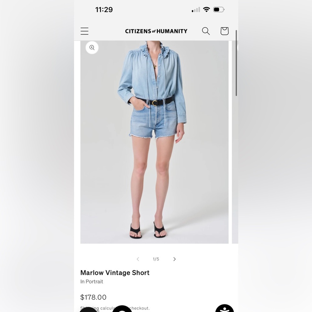 Citizens of humanity Jean shorts